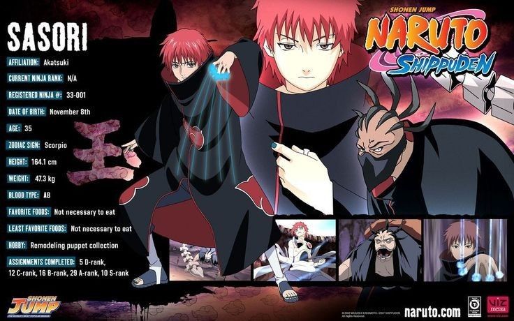 Sasori profile card